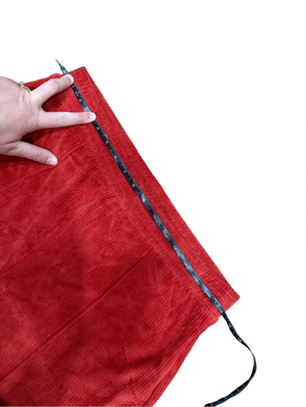 โจ Aerie Groove-On Velour High Waisted Flare Pants Red Ribbed Textured Size Large - Picture 12 of 16